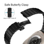 バタフライクラスプ一連チタニウム合金ウォッチバンド、Apple Watch 46mm / 49mm / 45mm / 44mm用