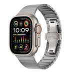 バタフライクラスプ一連チタニウム合金ウォッチバンド、Apple Watch 46mm / 49mm / 45mm / 44mm用