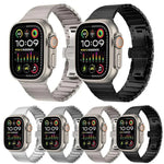 バタフライクラスプ一連チタニウム合金ウォッチバンド、Apple Watch 46mm / 49mm / 45mm / 44mm用