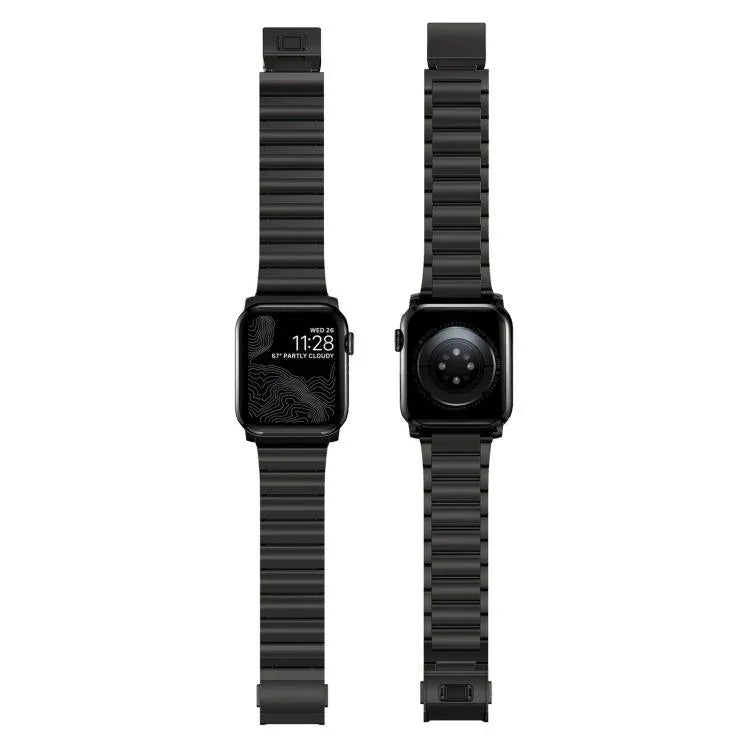 ノーマンクラスプ一連ステンレススチールウォッチバンド、Apple Watch 46mm / 49mm / 45mm / 44mm用