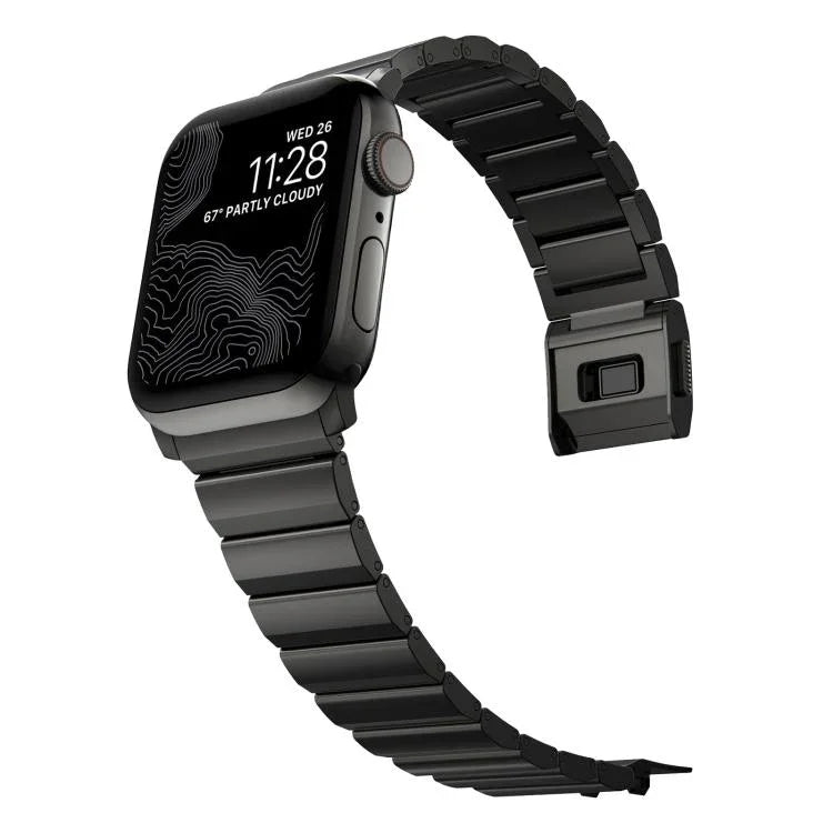 ノーマンクラスプ一連ステンレススチールウォッチバンド、Apple Watch 46mm / 49mm / 45mm / 44mm用