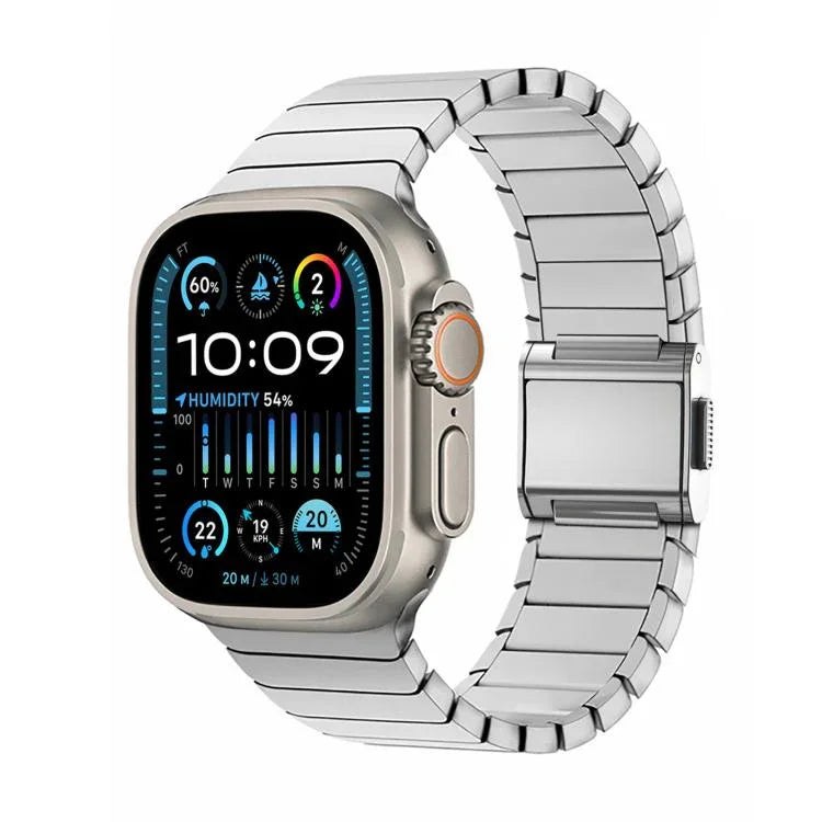 竹製ノーマンバックル純チタニウムウォッチバンド、Apple Watch 46mm / 49mm / 45mm / 44mm用