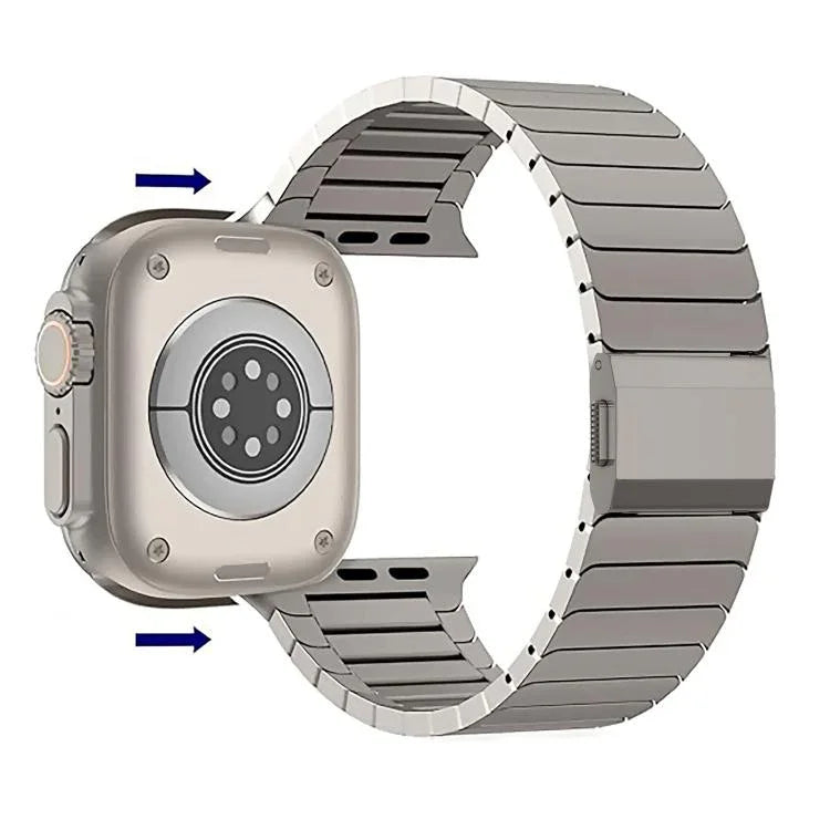 竹製ノーマンバックル純チタニウムウォッチバンド、Apple Watch 46mm / 49mm / 45mm / 44mm用