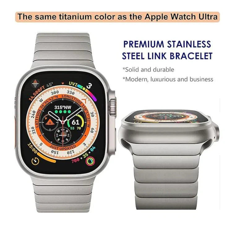 竹製ノーマンバックル純チタニウムウォッチバンド、Apple Watch 46mm / 49mm / 45mm / 44mm用