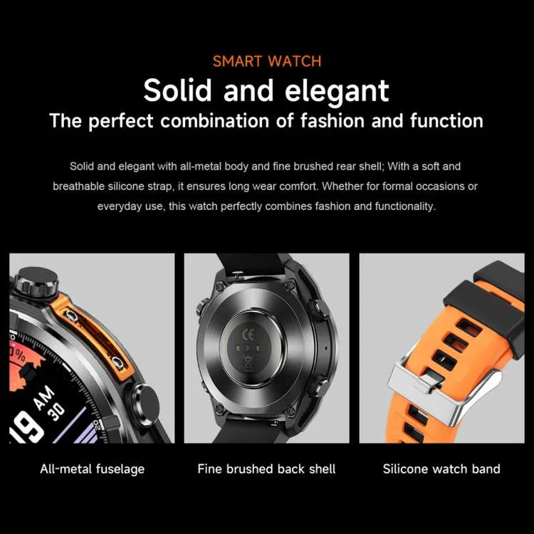 HD300 1.43インチ AMOLED画面 シリコンストラップスポーツスマートウォッチ 血中酸素検出対応