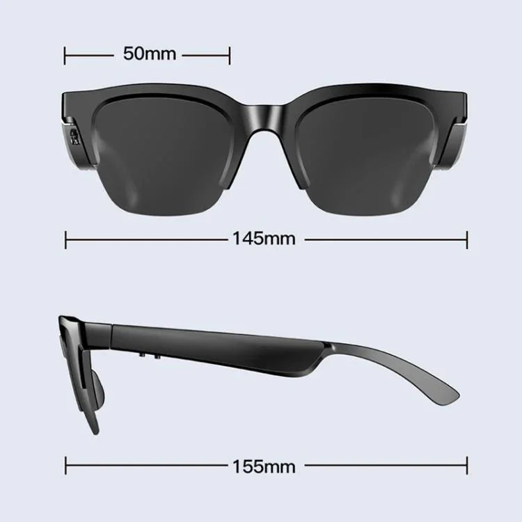E60 ENC ノイズリダクションスマートオーディオ Bluetoothメガネ、E60（ブラック）、E60（クリア）