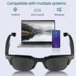 E60 ENC ノイズリダクションスマートオーディオ Bluetoothメガネ、E60（ブラック）、E60（クリア）