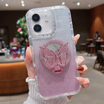 Mirror Butterfly Holder Glitterr MagSafe Phone Case, For iPhone 11 Pro Max, For iPhone 11