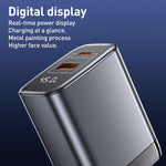 REMAX U2-AC 67W USB と Type-C GaN デジタルディスプレイ急速充電器、EUプラグ、UKプラグ