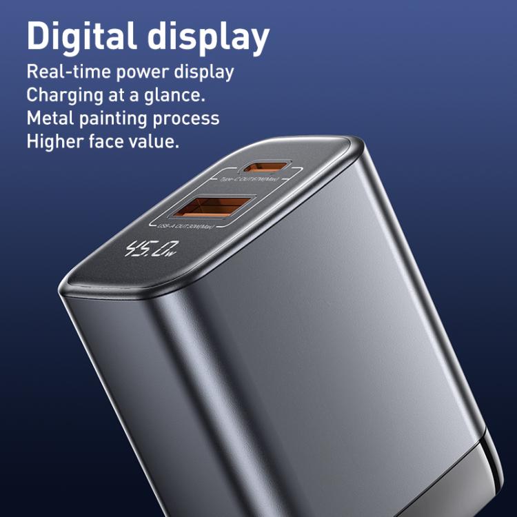 REMAX U2-AC 67W USB と Type-C GaN デジタルディスプレイ急速充電器、EUプラグ、UKプラグ