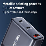 REMAX U2-AC 100W USB とデュアル Type-C GaN デジタルディスプレイ急速充電器、EUプラグ
