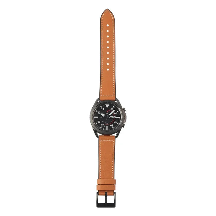 TPU＋本革交換用ストラップウォッチバンド、Samsung Galaxy Watch 3 41mm用、Samsung Galaxy Watch 3 45mm用
