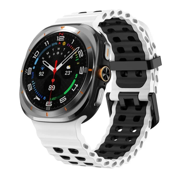 Kalebol Ocean ツートーンシリコンストラップ、Samsung Galaxy Watch Ultra 47mm / Ultra 2025用