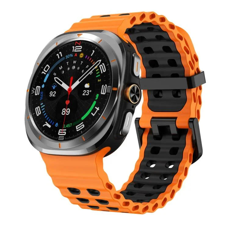 Kalebol Ocean ツートーンシリコンストラップ、Samsung Galaxy Watch Ultra 47mm / Ultra 2025用