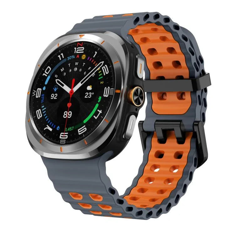 Kalebol Ocean ツートーンシリコンストラップ、Samsung Galaxy Watch Ultra 47mm / Ultra 2025用