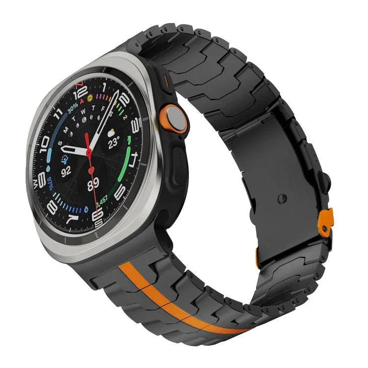 分割安全バックル チタン合金ウォッチバンド、Samsung Galaxy Watch Ultra 47mm / Ultra 2025用