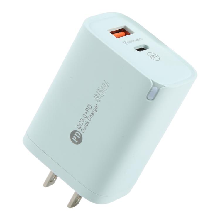 AR-PD12 65W QC3.0 USB と USB-C / Type-C PD クイック充電器、USプラグ、USプラグ