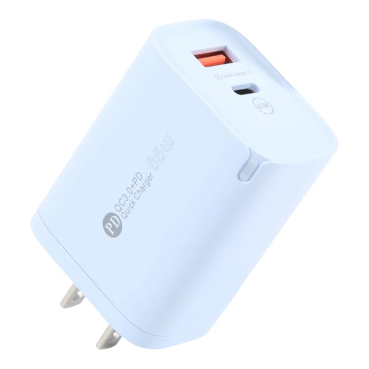 AR-PD12 65W QC3.0 USB と USB-C / Type-C PD クイック充電器、USプラグ、USプラグ