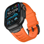 ステンレススチールバックルフルオロラバ―ウォッチバンド、Apple Watch Ultra / Ultra 2 49mm用