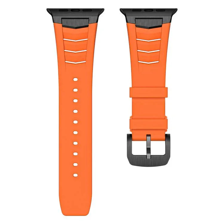 ステンレススチールバックルフルオロラバ―ウォッチバンド、Apple Watch Ultra / Ultra 2 49mm用