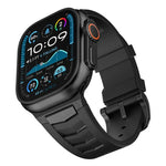 ステンレススチールバックルフルオロラバ―ウォッチバンド、Apple Watch Ultra / Ultra 2 49mm用