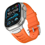 ステンレススチールバックルフルオロラバ―ウォッチバンド、Apple Watch Ultra / Ultra 2 49mm用
