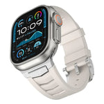 ステンレススチールバックルフルオロラバ―ウォッチバンド、Apple Watch Ultra / Ultra 2 49mm用