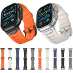 ステンレススチールバックルフルオロラバ―ウォッチバンド、Apple Watch Ultra / Ultra 2 49mm用