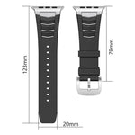 ステンレススチールバックルフルオロラバ―ウォッチバンド、Apple Watch Ultra / Ultra 2 49mm用