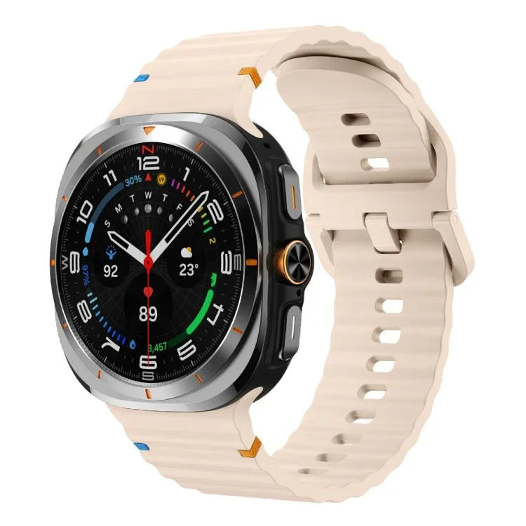 Kalebol 波縫いシリコンストラップ、Samsung Galaxy Watch Ultra 47mm / Ultra 2025用
