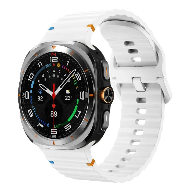 Kalebol 波縫いシリコンストラップ、Samsung Galaxy Watch Ultra 47mm / Ultra 2025用