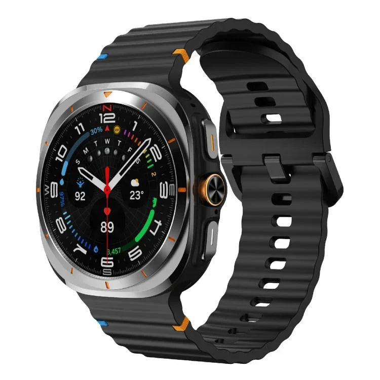 Kalebol 波縫いシリコンストラップ、Samsung Galaxy Watch Ultra 47mm / Ultra 2025用