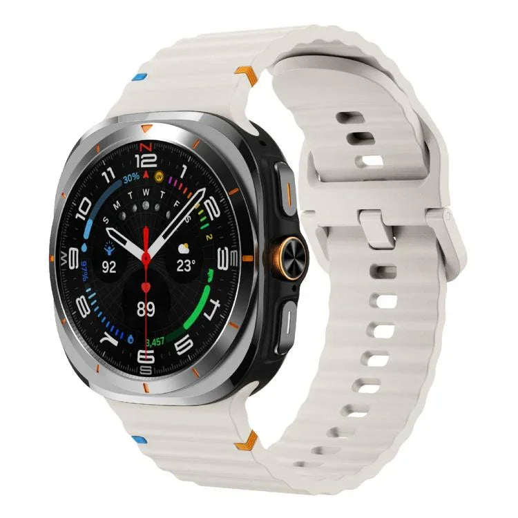 Kalebol 波縫いシリコンストラップ、Samsung Galaxy Watch Ultra 47mm / Ultra 2025用