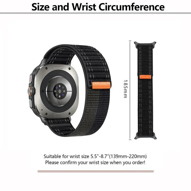 Kalebol フック＆ループファスナーナイロンストラップ、Samsung Galaxy Watch Ultra 47mm / Ultra 2025用