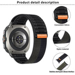 Kalebol フック＆ループファスナーナイロンストラップ、Samsung Galaxy Watch Ultra 47mm / Ultra 2025用