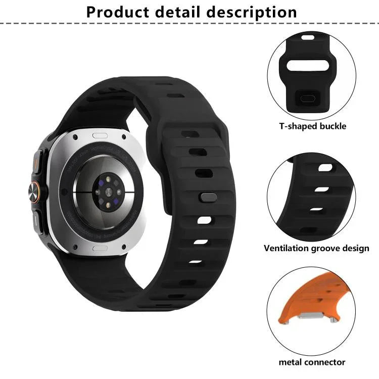 Kalebol 波リバースバックルシリコンストラップ、Samsung Galaxy Watch Ultra 47mm / Ultra 2025用