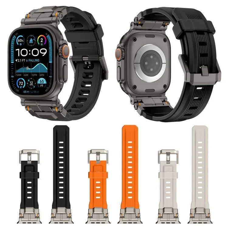 合金コネクター シリコンウォッチストラップ Apple Watch 46mm / 49mm / 45mm / 44mm用