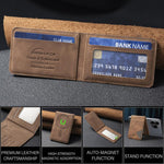Prismatic Leather Vertical Magnetic Wallet Card Bag Case