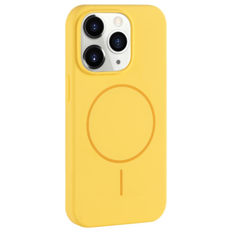 Large Hole Camera MagSafe Liquid Silicone Full Coverage Phone Case, For iPhone 11 Pro