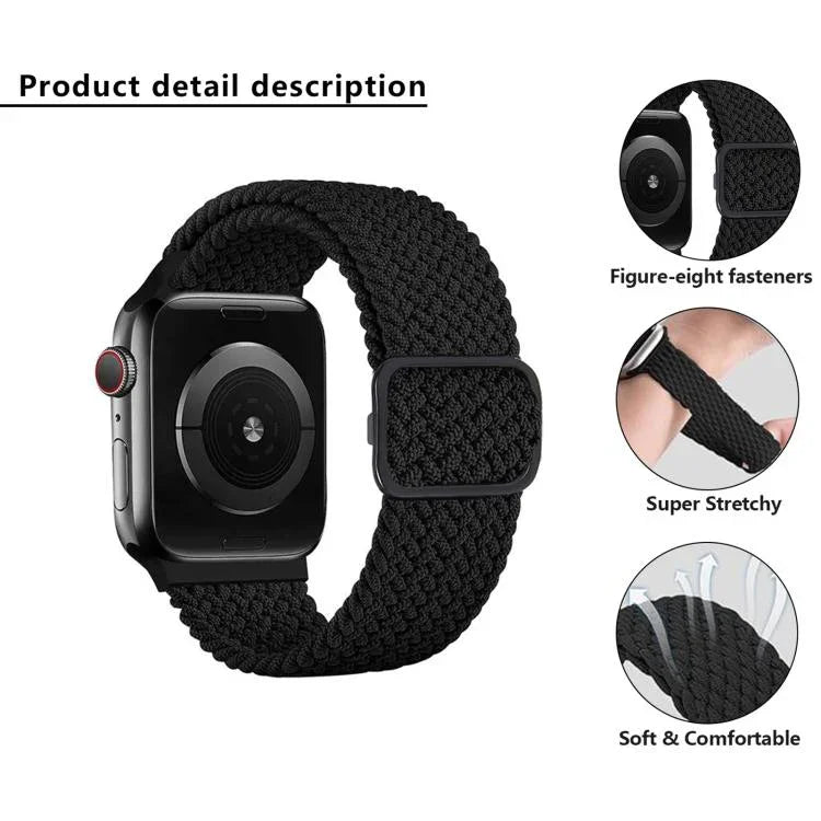 Kalebol 8バックル ナイロン編みウォッチバンド Apple Watch 46mm / 49mm / 45mm / 44mm用、Apple Watch 42mm / 41mm / 40mm / 38mm用