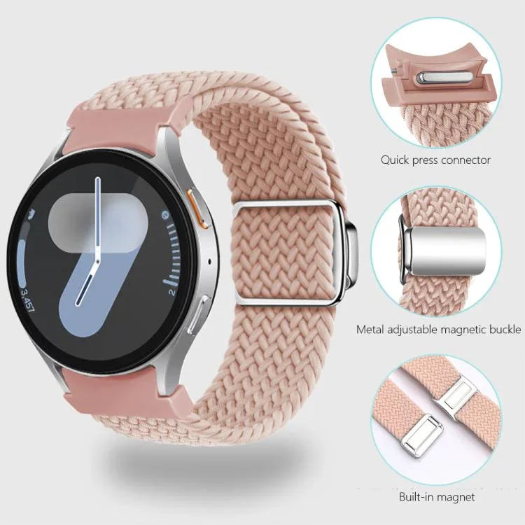 Kalebol ボタン編みループマグネットバックルウォッチバンド、Samsung Galaxy Watch 5 Pro / 6 / 7 用