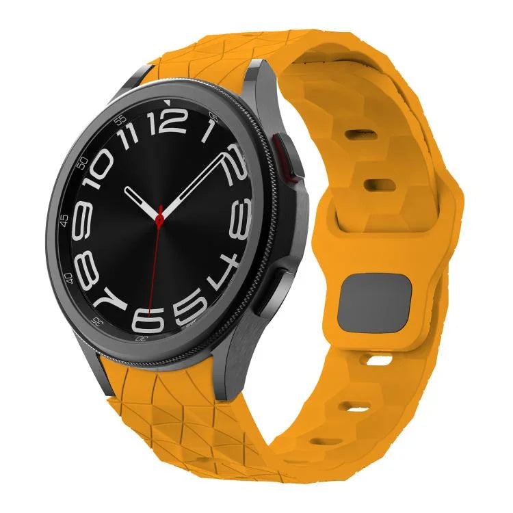 Kalebol サッカーパターン リバースバックル シリコンストラップ、Samsung Galaxy Watch 4 / 5 / 6 用