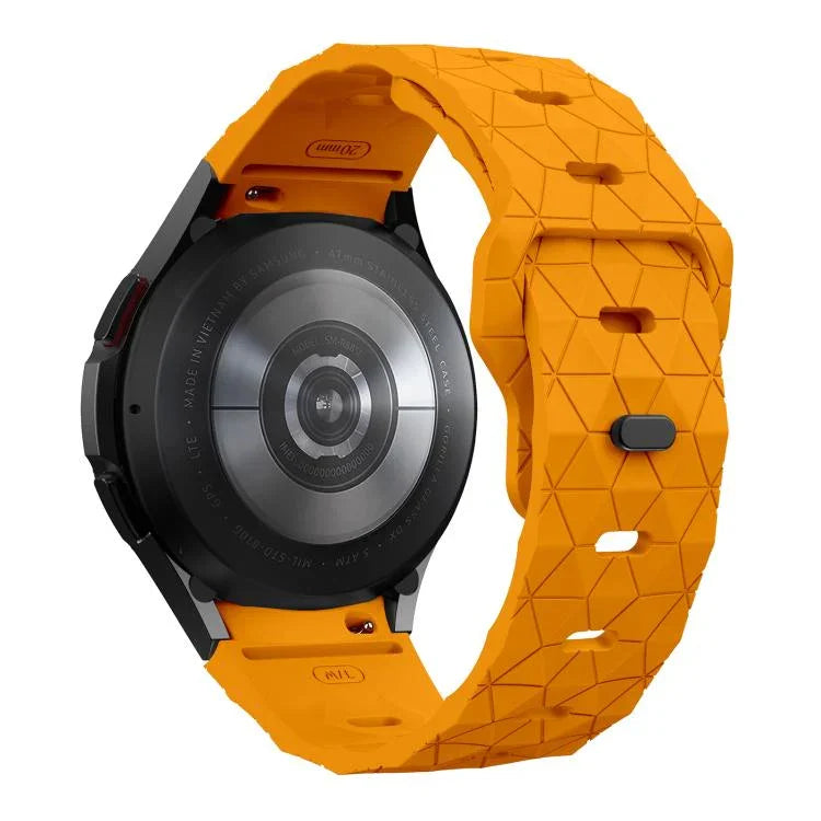 Kalebol サッカーパターン リバースバックル シリコンストラップ、Samsung Galaxy Watch 4 / 5 / 6 用