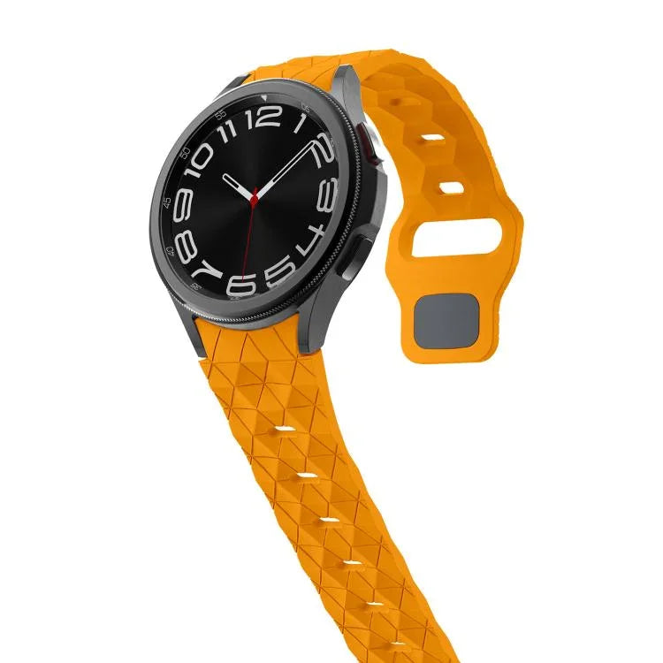 Kalebol サッカーパターン リバースバックル シリコンストラップ、Samsung Galaxy Watch 4 / 5 / 6 用