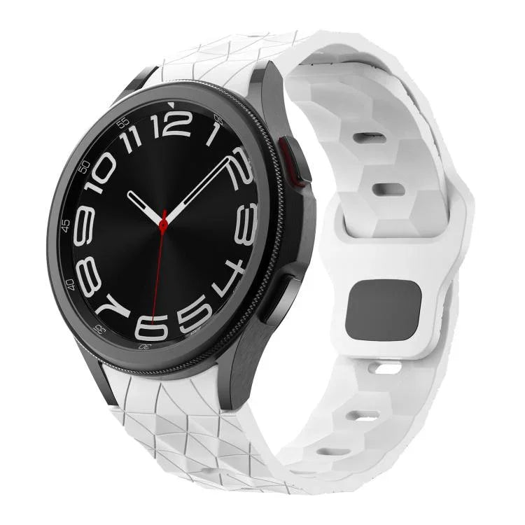 Kalebol サッカーパターン リバースバックル シリコンストラップ、Samsung Galaxy Watch 4 / 5 / 6 用