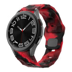 Kalebol サッカーパターン リバースバックル シリコンストラップ、Samsung Galaxy Watch 4 / 5 / 6 用