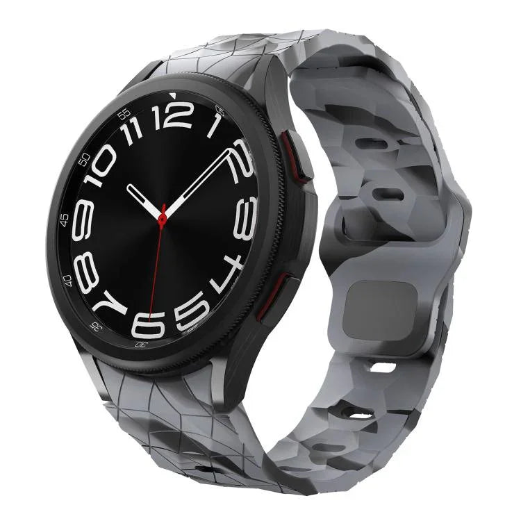 Kalebol サッカーパターン リバースバックル シリコンストラップ、Samsung Galaxy Watch 4 / 5 / 6 用
