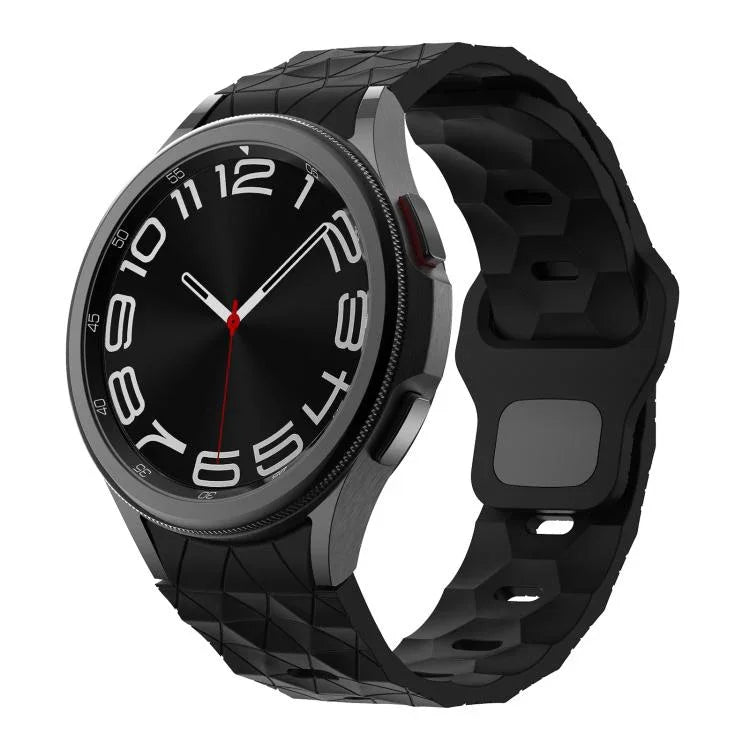 Kalebol サッカーパターン リバースバックル シリコンストラップ、Samsung Galaxy Watch 4 / 5 / 6 用