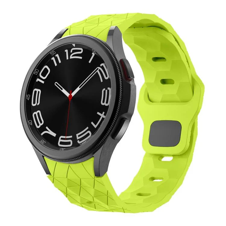 Kalebol サッカーパターン リバースバックル シリコンストラップ、Samsung Galaxy Watch 4 / 5 / 6 用