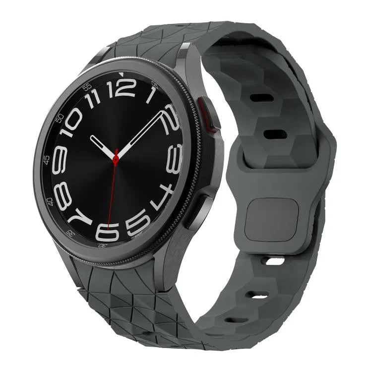 Kalebol サッカーパターン リバースバックル シリコンストラップ、Samsung Galaxy Watch 4 / 5 / 6 用